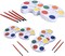 Mini Watercolor Paint Set for Kids - 24 Pack of Individual Watercolor Palettes in 5 Colors with Brush - Ideal for Party Favors, Prizes, Art Supplies
